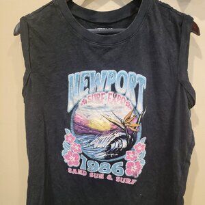 NWOT Torrid oversized tank distressed gray size 0